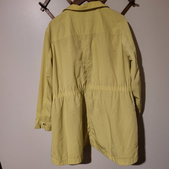 Talbots Fluorescent Yellow Green Raincoat SZ 3X - Picture 2 of 3